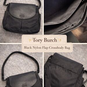 Tory Burch Black Nylon Messenger Bag